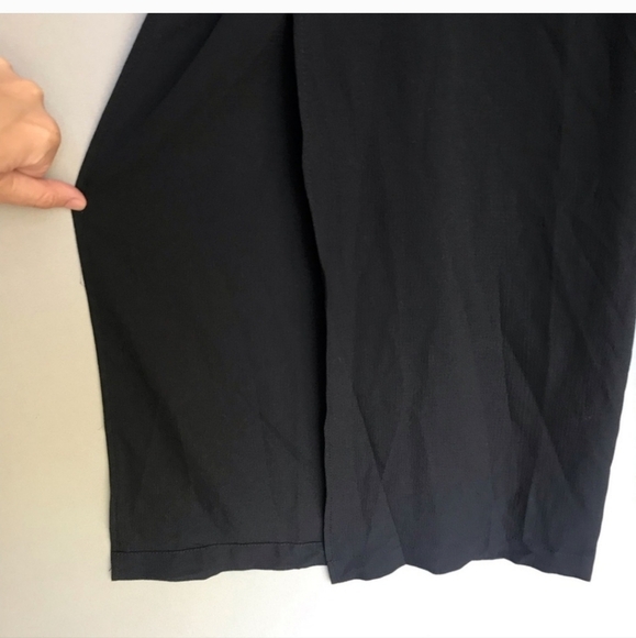 Monteau black jumpsuit split leg size large sleeveless front shoulder detail - Picture 7 of 8